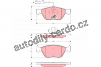 Sada brzdových destiček TRW GDB1427 - ALFA ROMEO 146