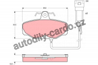 Sada brzdových destiček TRW GDB471 - FORD SCORPIO