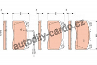 fSada brzdových destiček TRW (GDB1871)