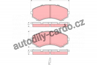 Sada brzdových destiček TRW GDB3254 - MAZDA