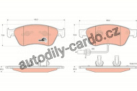 Sada brzdových destiček TRW GDB1553 - AUDI A8, VW PHAETON