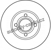 Brzdový kotouč TRW DF2600 - AUDI 80