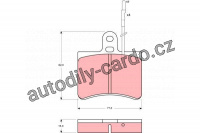 Sada brzdových destiček TRW GDB145 - CITROEN