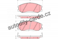 Sada brzdových destiček TRW GDB3257 - HYUNDAI XG