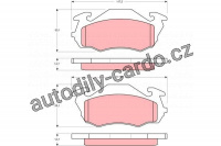 Sada brzdových destiček TRW GDB3136 - SUBARU