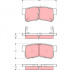 Sada brzdových destiček TRW GDB3258 - HYUNDAI TRAJET