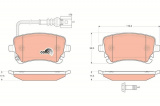 Sada brzdových destiček TRW GDB1557 - VW T5 TRANSPORTER