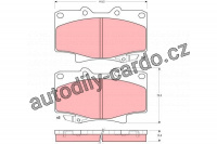 Sada brzdových destiček TRW GDB1154 - TOYOTA LAND CRUISER