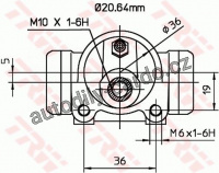 Brzdový váleček TRW BWF254