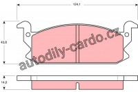 Sada brzdových destiček TRW GDB366 - DAIHATSU CHARADE 83-87