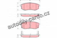 Sada brzdových destiček TRW GDB3260 - KIA JOICE