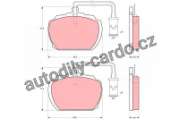 Sada brzdových destiček TRW GDB783 - ROVER