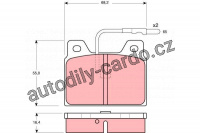 Sada brzdových destiček TRW GDB156 - PEUGEOT TALBOT