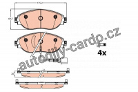 Sada brzdových destiček TRW GDB2114