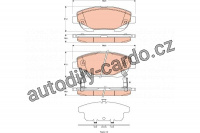 Sada brzdových destiček TRW GDB3518 - TOYOTA AVENSIS 09-