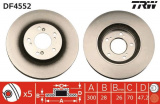 Brzdový kotouč TRW DF4552 - HONDA LEGEND III