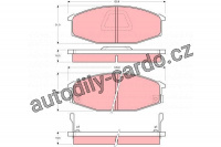 Sada brzdových destiček TRW GDB369 - NISSAN URVAN BUS 82-