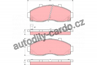 Sada brzdových destiček TRW GDB3263 - KIA PREGIO