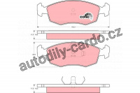 Sada brzdových destiček TRW GDB371 - FORD SCORPIO 84-91