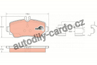 Sada brzdových destiček TRW GDB1293 - MERCEDES W168 A