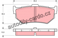 Sada brzdových destiček TRW GDB372 - HONDA ACCORD 83-85