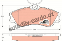 Sada brzdových destiček TRW GDB1295 - CITROEN XSARA PICASSO