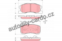 Sada brzdových destiček TRW GDB3266 - DAIHATSU SIRION