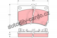 Sada brzdových destiček TRW GDB374 - MAZDA 323 85-94