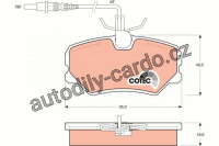 Sada brzdových destiček TRW GDB793 - PEUGEOT 405