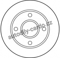 Brzdový kotouč TRW DF2752 - FORD FIESTA