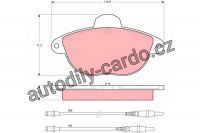 Sada brzdových destiček TRW GDB1301 - CITROEN XANTIA