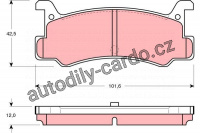 Sada brzdových destiček TRW GDB375 - MAZDA 323 85-89