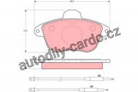 Sada brzdových destiček TRW GDB796 - PEUGEOT 605