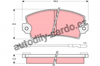 Sada brzdových destiček TRW GDB1303 - ARO INTREPRINDEREA