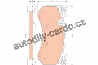 Sada brzdových destiček TRW GDB1837 - MERCEDES R230 SL AM G 08-