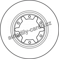 Brzdový kotouč TRW DF7305S - NISSAN PATROL GRII 97-