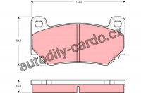 Sada brzdových destiček TRW GDB1568 - MG