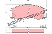 Sada brzdových destiček TRW GDB380 - SUBARU LEONE STATION WAGON 8 4-