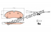 Sada brzdových destiček TRW (GDB2117)