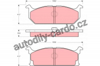Sada brzdových destiček TRW GDB382 - SUZUKI SWIFT 83-89
