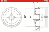 Brzdový buben TRW DB4363 - RENAULT, DACIA LOGAN