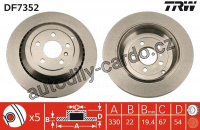 Brzdový kotouč TRW DF7352 -MERCEDES G 06-