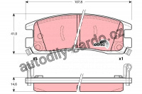 Sada brzdových destiček TRW GDB1309 - OPEL SINTRA