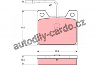 Sada brzdových destiček TRW GDB803 - PEUGEOT