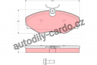 Sada brzdových destiček TRW GDB1574 - RENAULT ESPACE