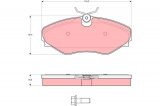 Sada brzdových destiček TRW GDB1574 - RENAULT ESPACE