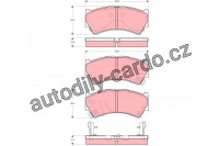 Sada brzdových destiček TRW GDB3275 - SUZUKI BALENO