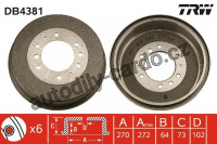 Brzdový buben TRW DB4381 -