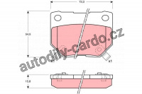 Sada brzdových destiček TRW GDB1007 - NISSAN 300ZX