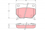 Sada brzdových destiček TRW GDB1007 - NISSAN 300ZX